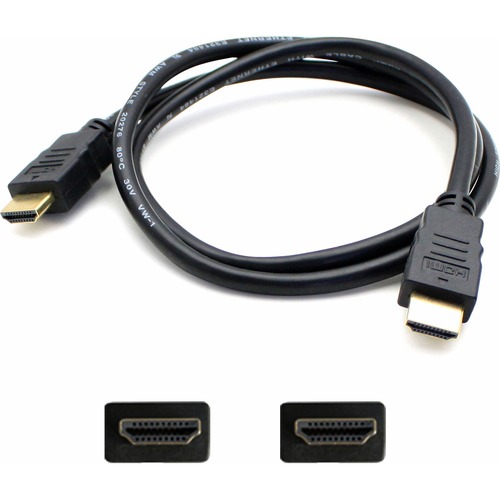 6ft HDMI 1.4 Male To HDMI 1.4 Male Black Cable Which Supports Ethernet For Resolution Up To 4096x2160 (DCI 4K) 300/500