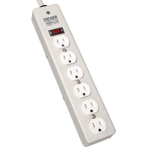 Tripp Lite By Eaton Industrial Surge Protector, 6 Outlet, 6 Ft. (1.8 M) Cord, 1050 Joules 300/500