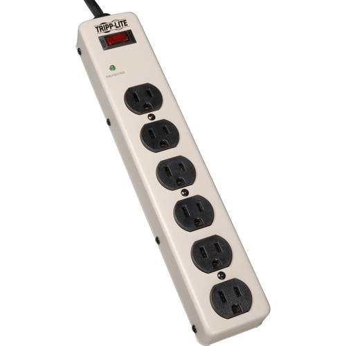 Tripp Lite By Eaton 6 Outlet Industrial Surge Protector, 6 Ft. (1.83 M) Cord, 900 Joules, 12.5 In. Length 300/500