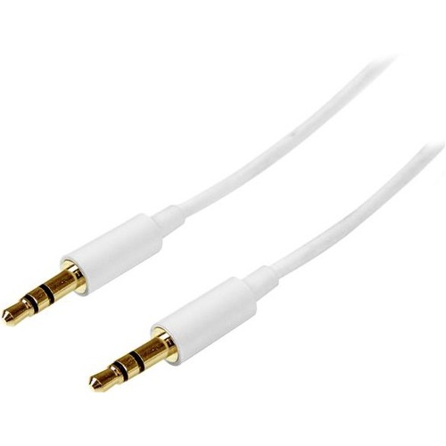 StarTech.com 1m White Slim 3.5mm Stereo Audio Cable   Male To Male 300/500