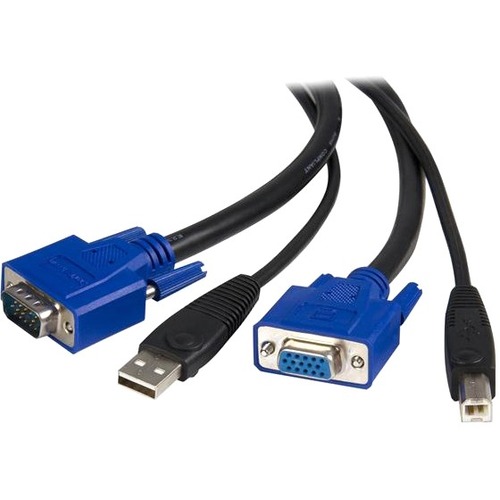 StarTech.com 10 Ft 2 In 1 Universal USB KVM Cable   Video / USB Cable   HD 15, 4 Pin USB Type B (M)   4 Pin USB Type A, HD 15   10 300/500