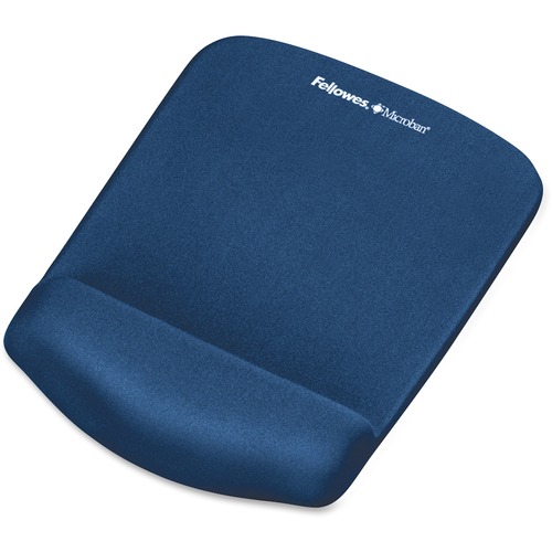 Fellowes PlushTouch&trade; Mouse Pad Wrist Rest With Microban&reg;   Blue 300/500