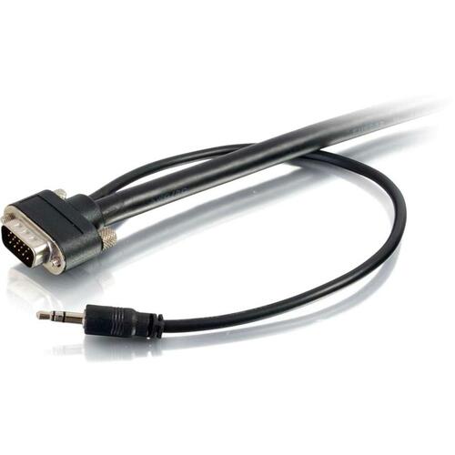 C2G 25ft Select VGA + 3.5mm Stereo Audio Cable In Wall CMG Rated VGA Cable 300/500