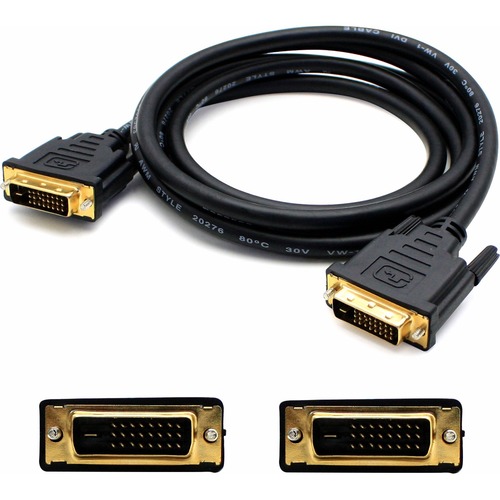 10ft DVI D Dual Link (24+1 Pin) Male To DVI D Dual Link (24+1 Pin) Male Black Cable For Resolution Up To 2560x1600 (WQXGA) 300/500