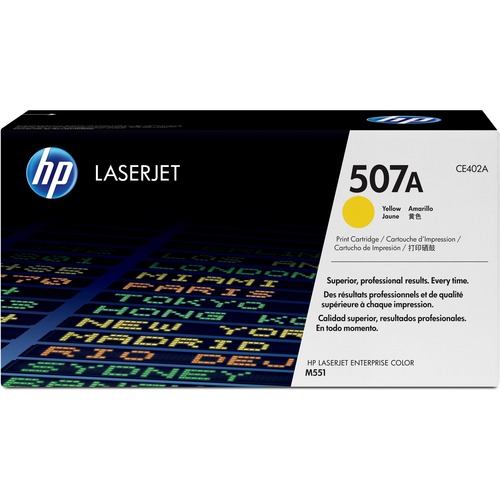 HP HEWCE402AG 507A Toner Cartridge Yellow Laser, 6000 Page 300/500