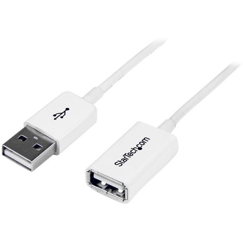 StarTech.com 2m White USB 2.0 Extension Cable A To A   M/F 300/500