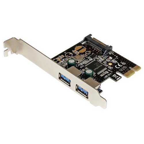 StarTech.com 2 Port PCI Express PCIe SuperSpeed USB 3.0 Controller Card W/ SATA Power   5Gbps 300/500