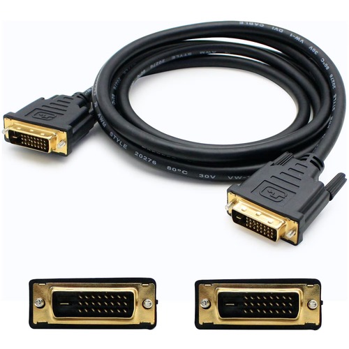 5PK 1ft DVI D Dual Link (24+1 Pin) Male To DVI D Dual Link (24+1 Pin) Male Black Cables For Resolution Up To 2560x1600 (WQXGA) 300/500