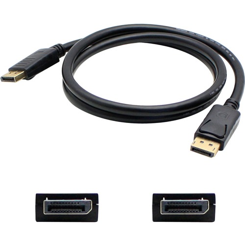 5PK 6ft DisplayPort 1.2 Male To DisplayPort 1.2 Male Black Cables For Resolution Up To 3840x2160 (4K UHD) 300/500