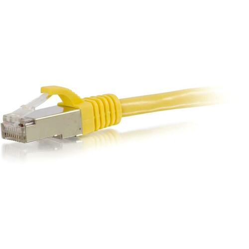 C2G 1ft Cat6 Snagless Shielded (STP) Network Patch Cable   Yellow 300/500