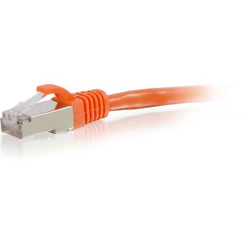 C2G 7ft Cat6 Snagless Shielded (STP) Network Patch Cable   Orange 300/500