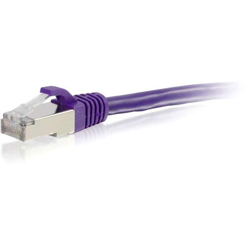 C2G 3ft Cat6 Snagless Shielded (STP) Network Patch Cable   Purple 300/500