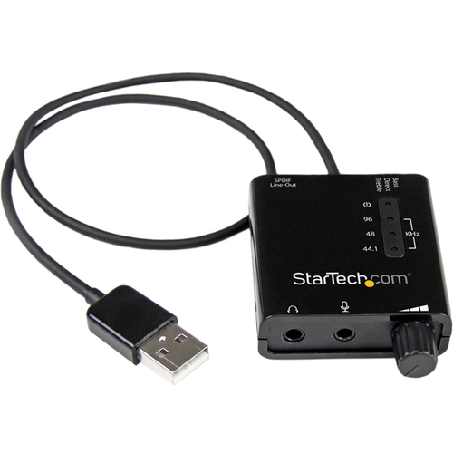 StarTech.com USB Stereo Audio Adapter External Sound Card With SPDIF Digital Audio 300/500