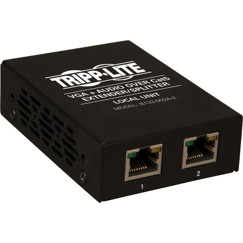 Tripp Lite By Eaton 2 Port VGA Over Cat5/6 Splitter/Extender, Box Style Transmitter For Video/Audio, Up To 1000 Ft. (305 M), TAA 300/500