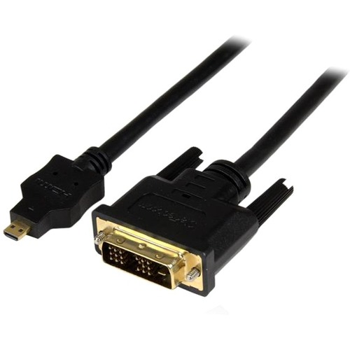 StarTech.com 6ft (2m) Micro HDMI To DVI Cable, Micro HDMI To DVI Adapter Cable, Micro HDMI Type D To DVI D Monitor/Display Converter Cord 300/500