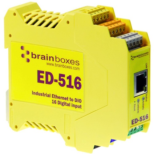 Brainboxes   Ethernet To 16 Digital Inputs + RS485 Gateway 300/500