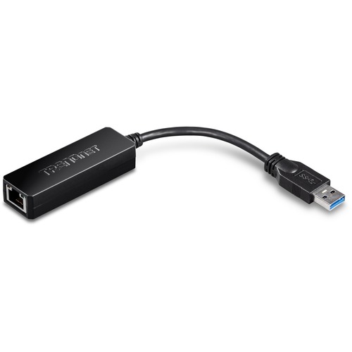 TRENDnet USB 3.0 To Gigabit Ethernet Adapter, Full Duplex 2Gbps Ethernet Speeds, Up To 1Gbps, USB A, Windows & Mac Compatibility, USB Powered, Simple Setup, Black, TU3 ETG 300/500