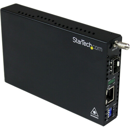 StarTech.com Gigabit Ethernet Fiber Media Converter With Open SFP Slot 300/500