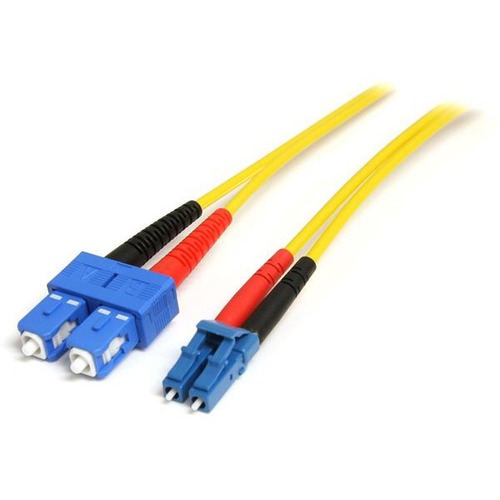 StarTech.com 4m Fiber Optic Cable   Single Mode Duplex 9/125   LSZH   LC/SC   OS1   LC To SC Fiber Patch Cable 300/500