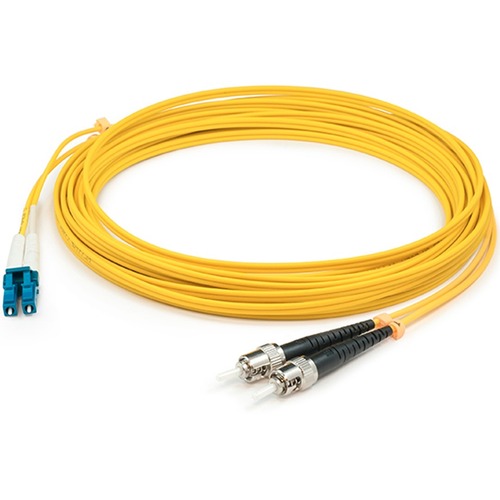 AddOn 10m LC (Male) To ST (Male) Yellow OS2 Duplex Fiber OFNR (Riser Rated) Patch Cable 300/500