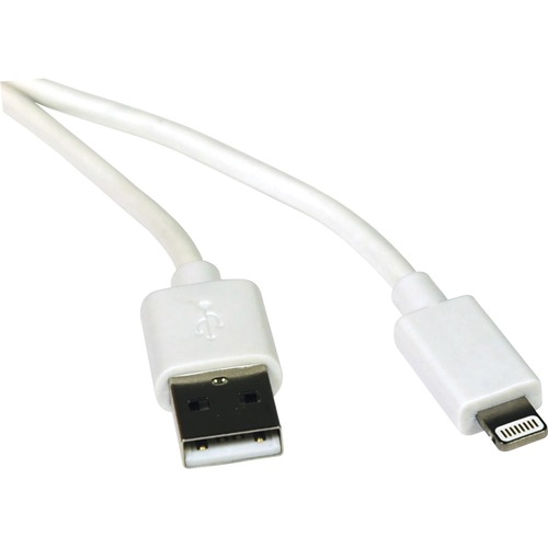 Eaton Tripp Lite Series USB A To Lightning Sync/Charge Cable (M/M)   MFi Certified, White, 3 Ft. (0.9 M) 300/500