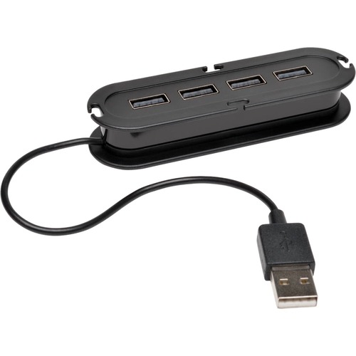 Tripp Lite By Eaton 4 Port USB 2.0 Hi Speed Ultra Mini Hub W/ Cable Compact Mobile 300/500