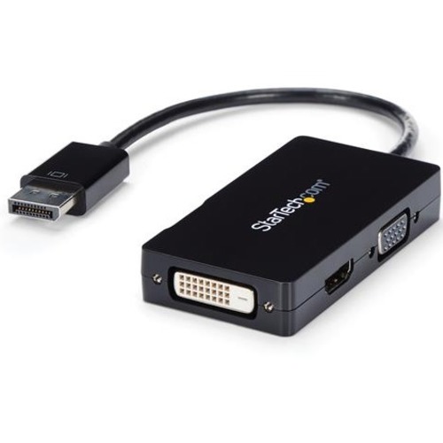 StarTech.com Travel A/V Adapter: 3 In 1 DisplayPort To VGA DVI Or HDMI Converter 300/500