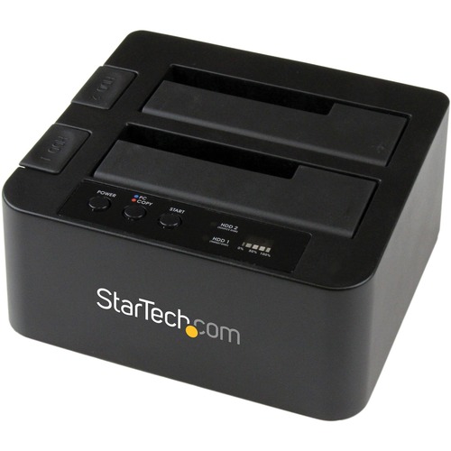 StarTech.com Dual Bay Hard Drive Duplicator Dock, Standalone HDD/SSD Cloner/Copier, USB 3.0 / ESATA To SATA III Hard Drive Cloner 300/500