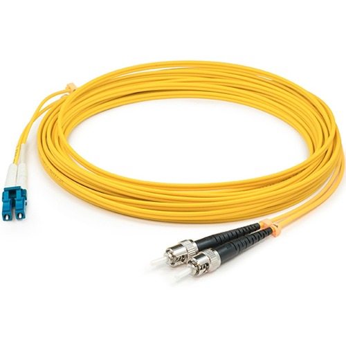 AddOn 1m LC (Male) To ST (Male) Yellow OS2 Duplex Fiber OFNR (Riser Rated) Patch Cable 300/500