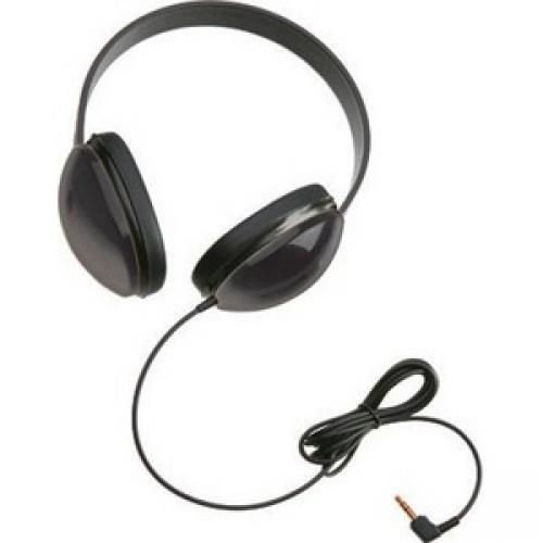 Califone Listening First Childrens Lightweight Stereo Headphones Black