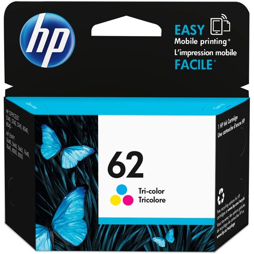 Original HP 62 Tri Color Ink Cartridge | Works With HP ENVY 5540, 5640, 5660, 7640 Series, HP OfficeJet 5740, 8040 Series, HP OfficeJet Mobile 200, 250 Series | Eligible For Instant Ink | C2P06AN 300/500