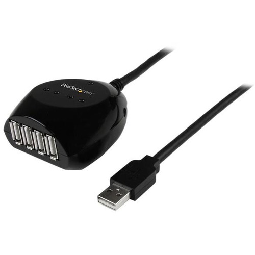 StarTech.com 15m USB 2.0 Active Cable With 4 Port Hub 300/500