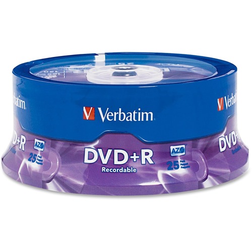 Verbatim AZO DVD+R 4.7GB 16X With Branded Surface   25pk Spindle 300/500