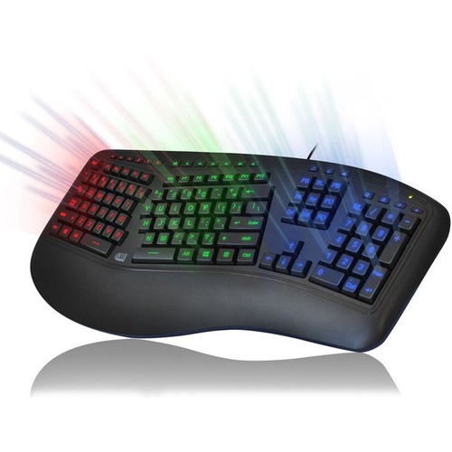 Adesso Color Illuminated Ergonomic Keyboard 300/500