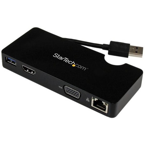 StarTech.com Travel Docking Station For Laptops   HDMI Or VGA   USB 3.0   Portable Universal Laptop Mini Dock 300/500