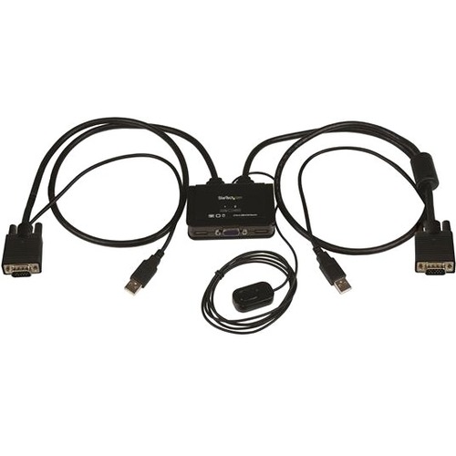 StarTech.com 2 Port USB VGA Cable KVM Switch   USB Powered With Remote Switch 300/500