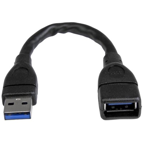 StarTech.com 6in Black USB 3.0 (5Gbps) Extension Adapter Cable A To A   M/F 300/500