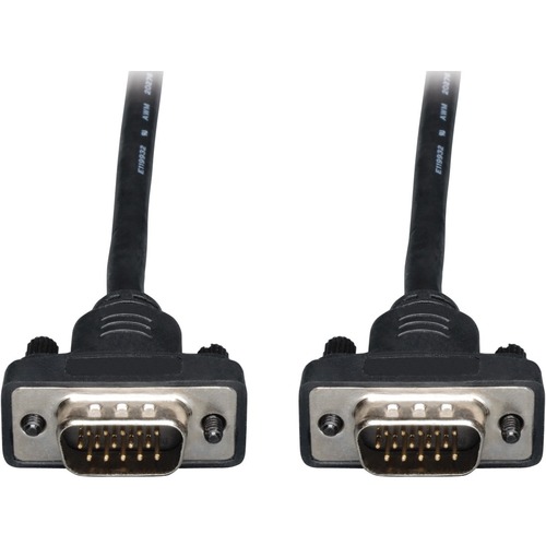 Eaton Tripp Lite Series Low Profile VGA High Resolution RGB Coaxial Cable (HD15 M/M), 10 Ft. (3.05 M) 300/500