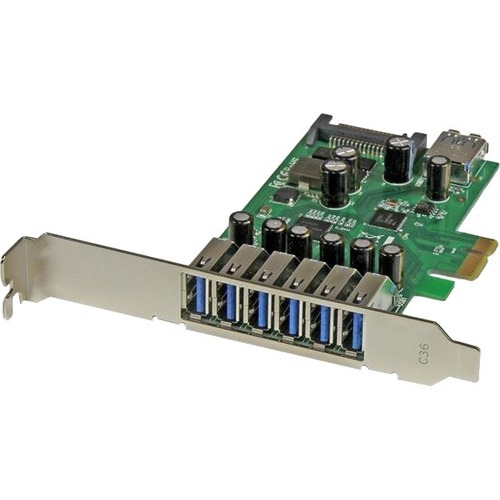 StarTech.com 7 Port PCI Express USB 3.0 Card   5Gbps   Standard And Low Profile Design 300/500