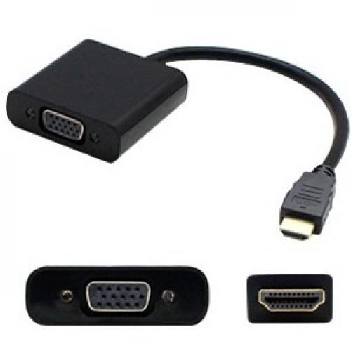 HP H4F02AA#ABA Compatible HDMI 1.3 Male to VGA Female Black Active Adapter For Resolution Up to 1920x1200 (WUXGA)