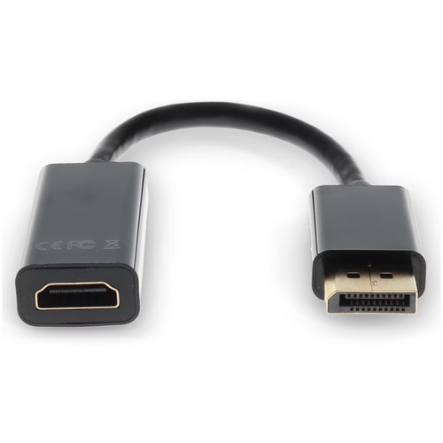 HP BP937AA Compatible DisplayPort 1.2 Male to HDMI 1.3 Female Black Adapter Which Requires DP++ For Resolution Up to 2560x1600 (WQXGA)