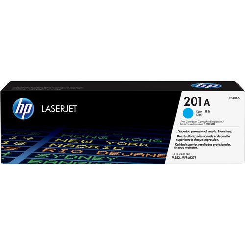 HP 201A Cyan Toner Cartridge | Works With HP Color LaserJet Pro M252, HP Color LaserJet Pro MFP M277 Series | CF401A 300/500
