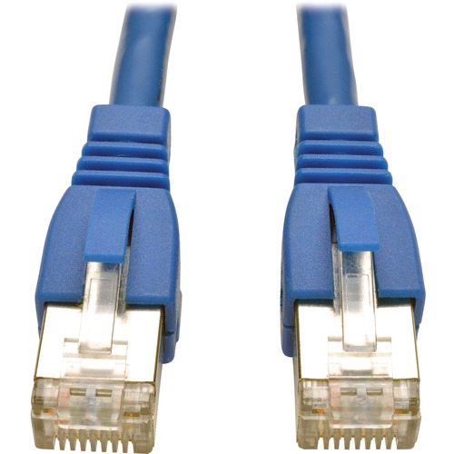 Eaton Tripp Lite Series Cat6a 10G Snagless Shielded STP Ethernet Cable (RJ45 M/M), PoE, Blue, 1 Ft. (0.31 M) 300/500