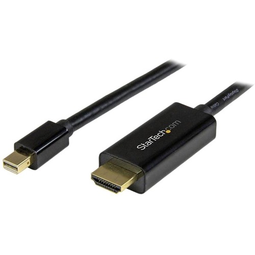 StarTech.com 6ft (2m) Mini DisplayPort To HDMI Cable, 4K 30Hz Video, Mini DP To HDMI Adapter/Converter Cable, MDP To HDMI Monitor/Display 300/500