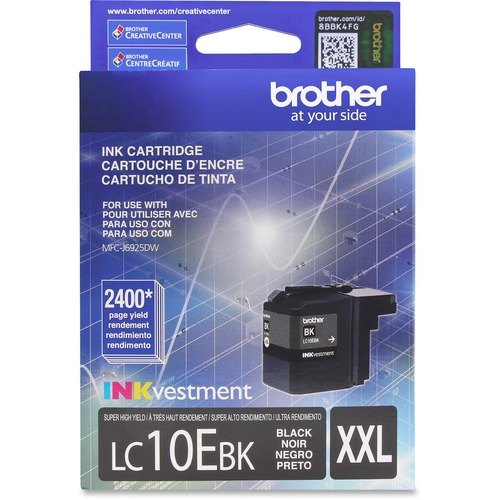 Brother Genuine LC10EBK INKvestment Super High Yield Black Ink Cartridge 300/500
