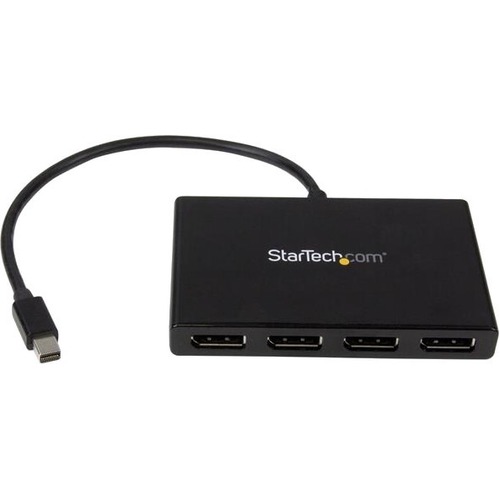 StarTech.com 4 Port Multi Monitor Adapter, Mini DisplayPort 1.2 To DP MST Hub, 4x 1080p, Video Splitter For Extended Desktop Mode, Windows 300/500