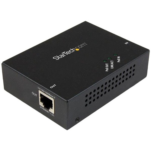 StarTech.com 1 Port Gigabit PoE+ Extender   802.3at And 802.3af   100 M (330 Ft)   Power Over Ethernet Extender   PoE Repeater Network Extender 300/500