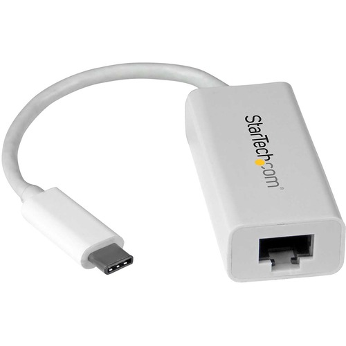 StarTech.com USB C To Gigabit Ethernet Adapter   White   Thunderbolt 3 Port Compatible   USB Type C Network Adapter 300/500
