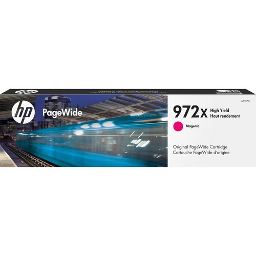HP 972X | PageWide Cartridge High Yield | Magenta | Works With HP PageWide Pro 452 Series, 477 Series, 552dw, 577 Series | L0S01AN 300/500