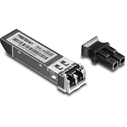 TRENDnet 10GBASE SR SFP+ Multi Mode LC Module, TEG 10GBSR, Supports Distances Up To 300m (984 Feet), Hot Pluggable Fiber SFP+ Transceiver, 850nm Wavelength, Lifetime Protection, Silver 300/500